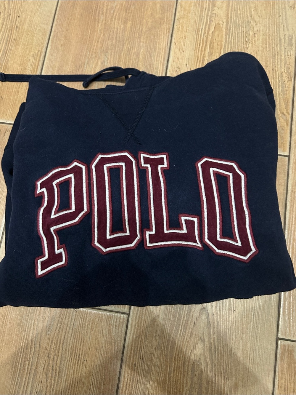 Polo by Ralph Lauren Navy hoodie with Maroon Logo